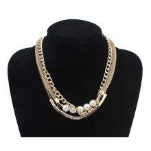 2015 Alibaba pearl bead gold chain necklace fashion necklace jewelry yiwu wholesale